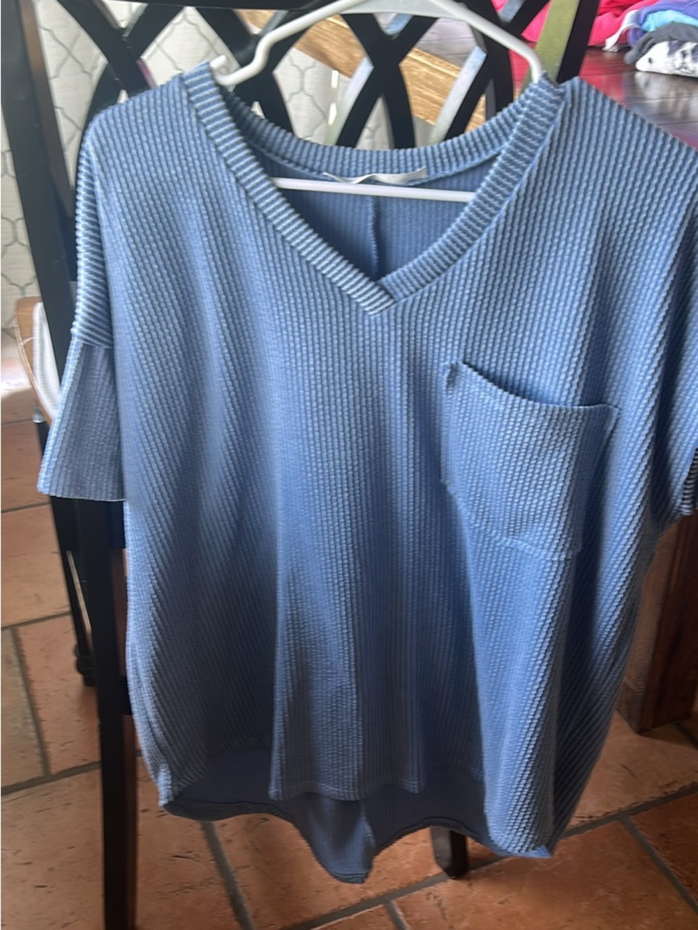 Altar’d State Waffle Knit Pocket Tee (oversized fit)